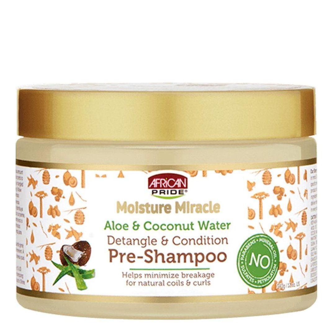African Pride Moisture Miracle Aloe & Coconut Water Pre Shampoo - 12oz