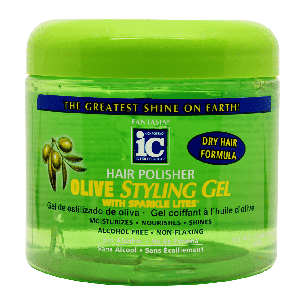 IC Fantasia Hair Polisher Olive Styling Gel 16oz Cosmetize UK