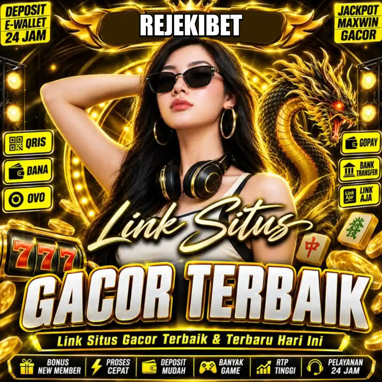 Banner Aplikasi REJEKIBET dengan akses permainan digital
