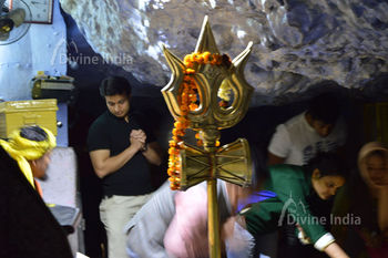 Tapkeshwar Mahadev Trisul at tapkeshwar temple
