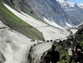 Amarnath pilgrims en route the holy shrine