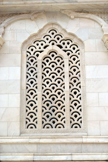 Beautiful window design at iskcon temple vrindavan