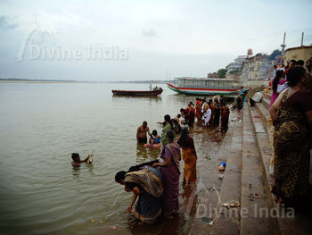 Bathing Ganga Ghat Varanasi