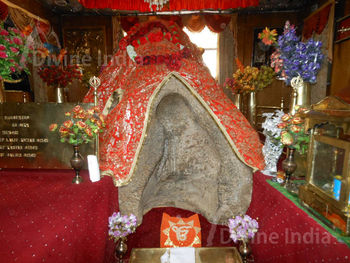 Other view of the sacred stone with impression at Gurdwar Pathar Sahib