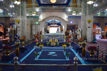 Guru Granth Sahib at Gurudwara Paonta Sahib