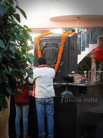 Lord Shani Dev idol in Shanidham Temple - Asola