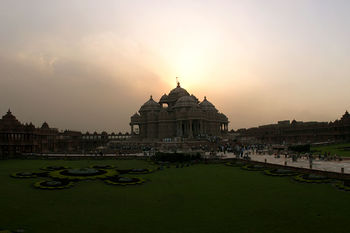 Akshardham Temple at sunset view