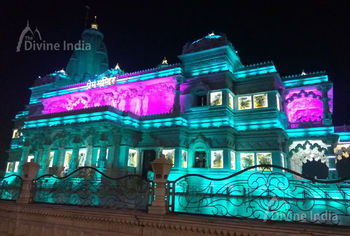 Beautiful Prem Mandir with Lights show