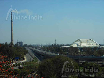 Ring Road view at Feroz Shah Kotla Fort