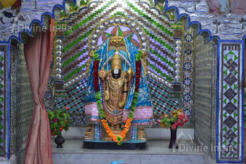 Beautiful idol of Shri Tirupati Balaji at Shri Laxmi Narayan baikunth dham Mandir