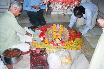 Main chamber of the Yogamaya temple