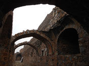 built in red sandstone wall, Purana Qila