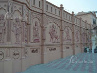 All Hindu God and Goddess Sculpture on outside wall of devi temple