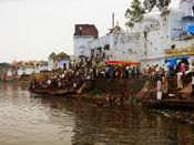 A ancient temple in Bateshwar, on the banks of the Yamuna
