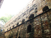 View to down to up wall structure of Agrasen ki Baoli
