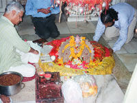 Main chamber of the Yogamaya temple