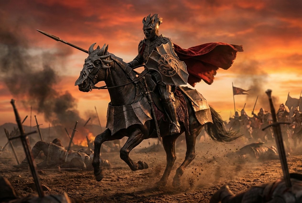 @black-dragon charging ahead the battlfiedl, photorealistic, hdr
