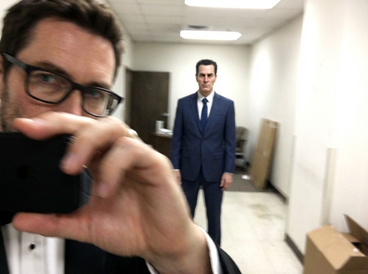 An extremely ordinary and unremarkable iPhone selfie, with no clear subj
