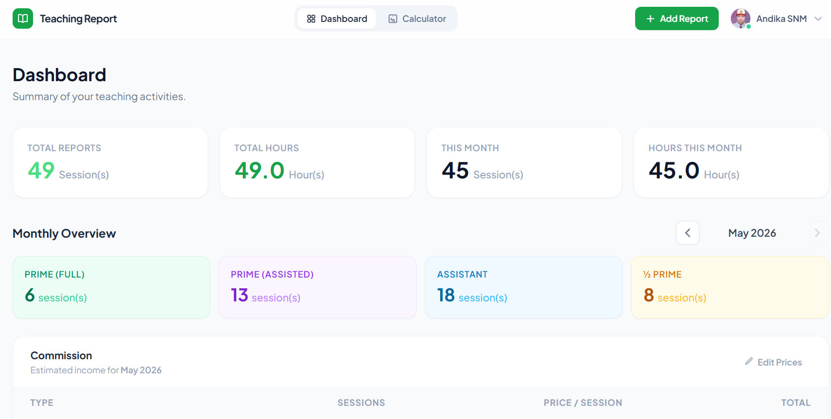 Daily Teaching Report Preview