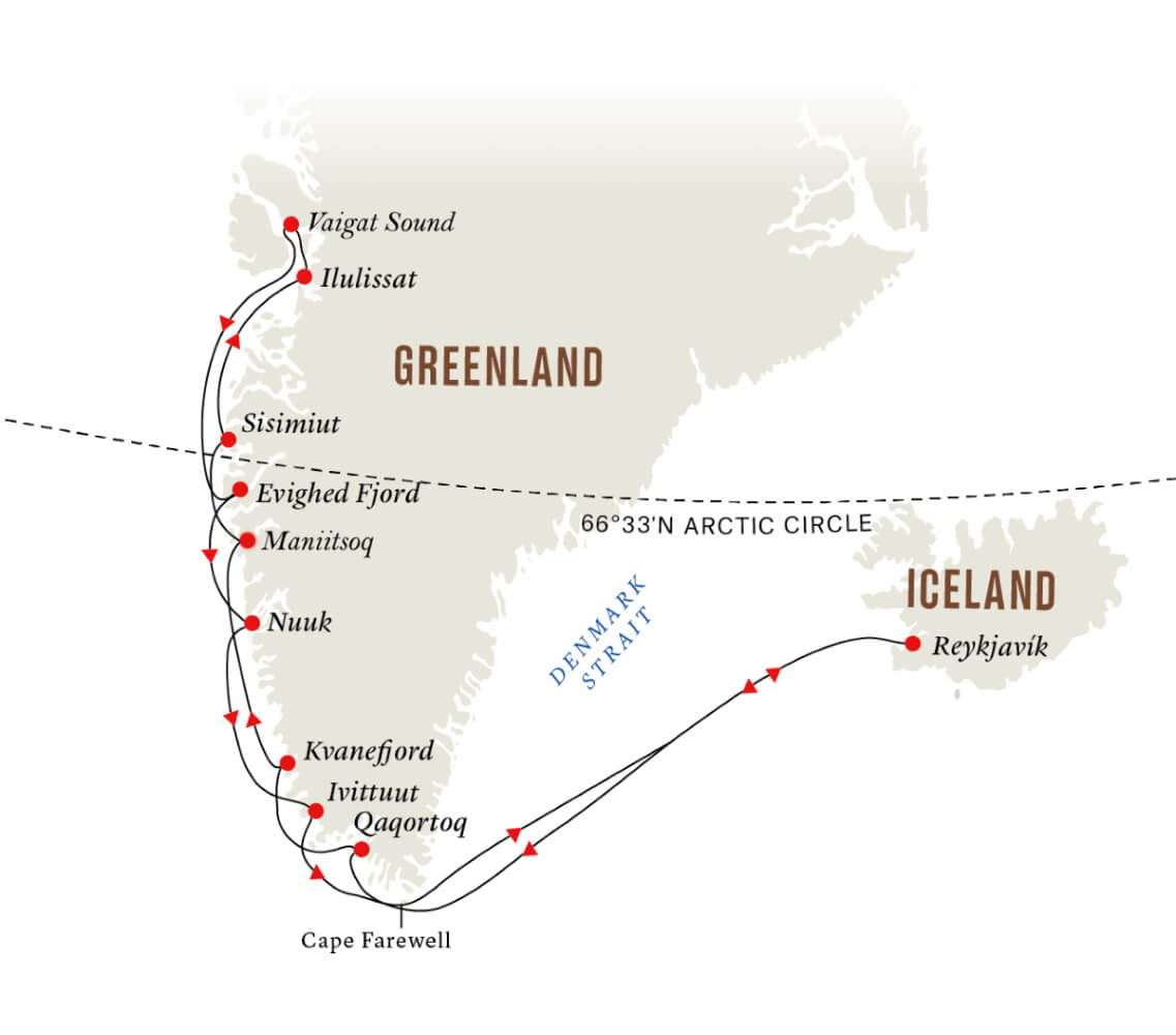 To The Heart Of Greenland Expedition Map 
