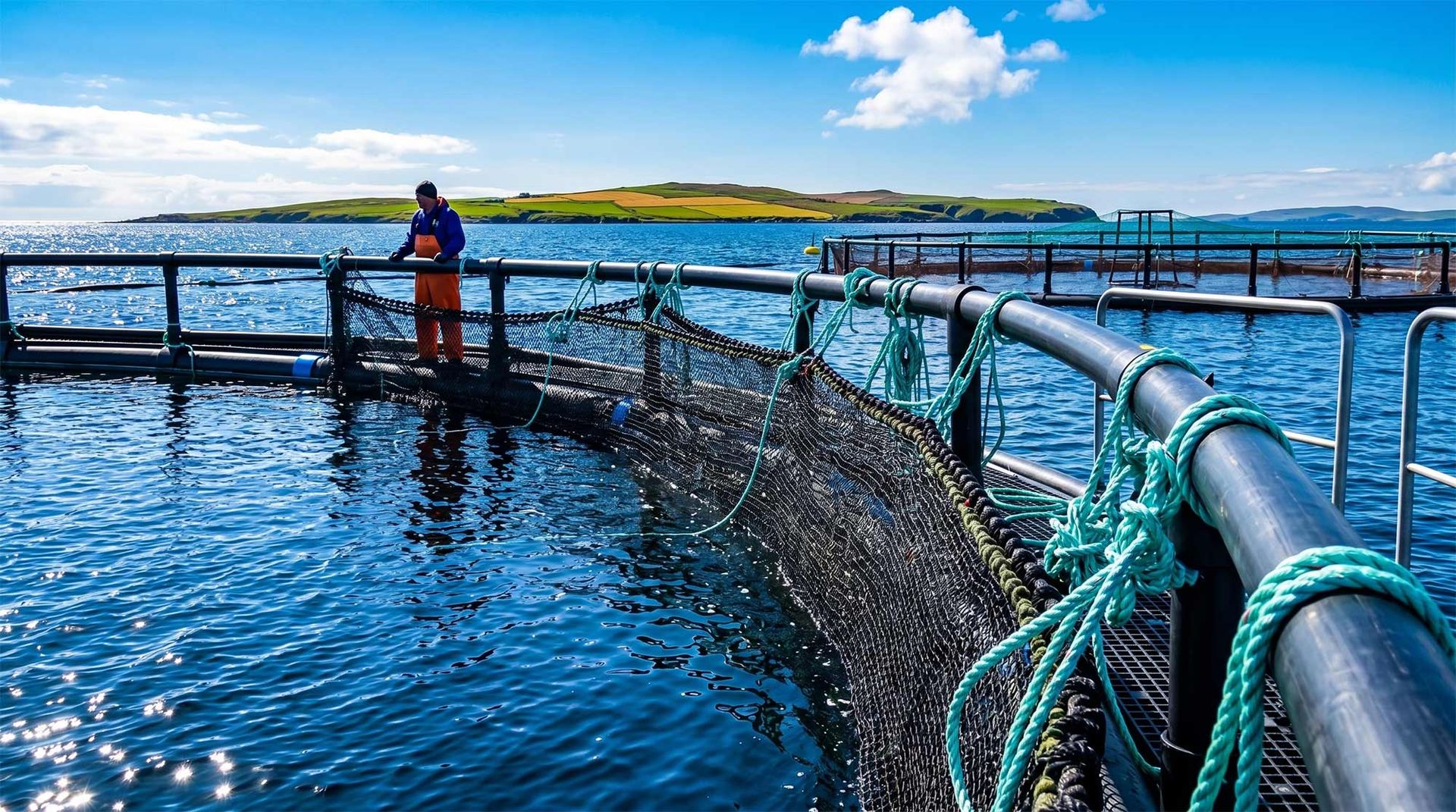 Siatkowe klatki na ryby