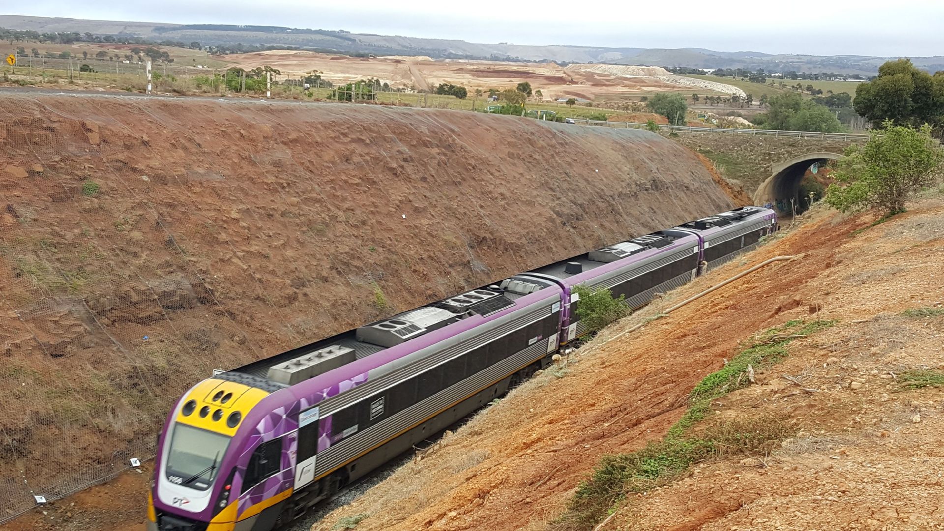 Railway Cutting Rockfall Protection, Parwan, Victoria