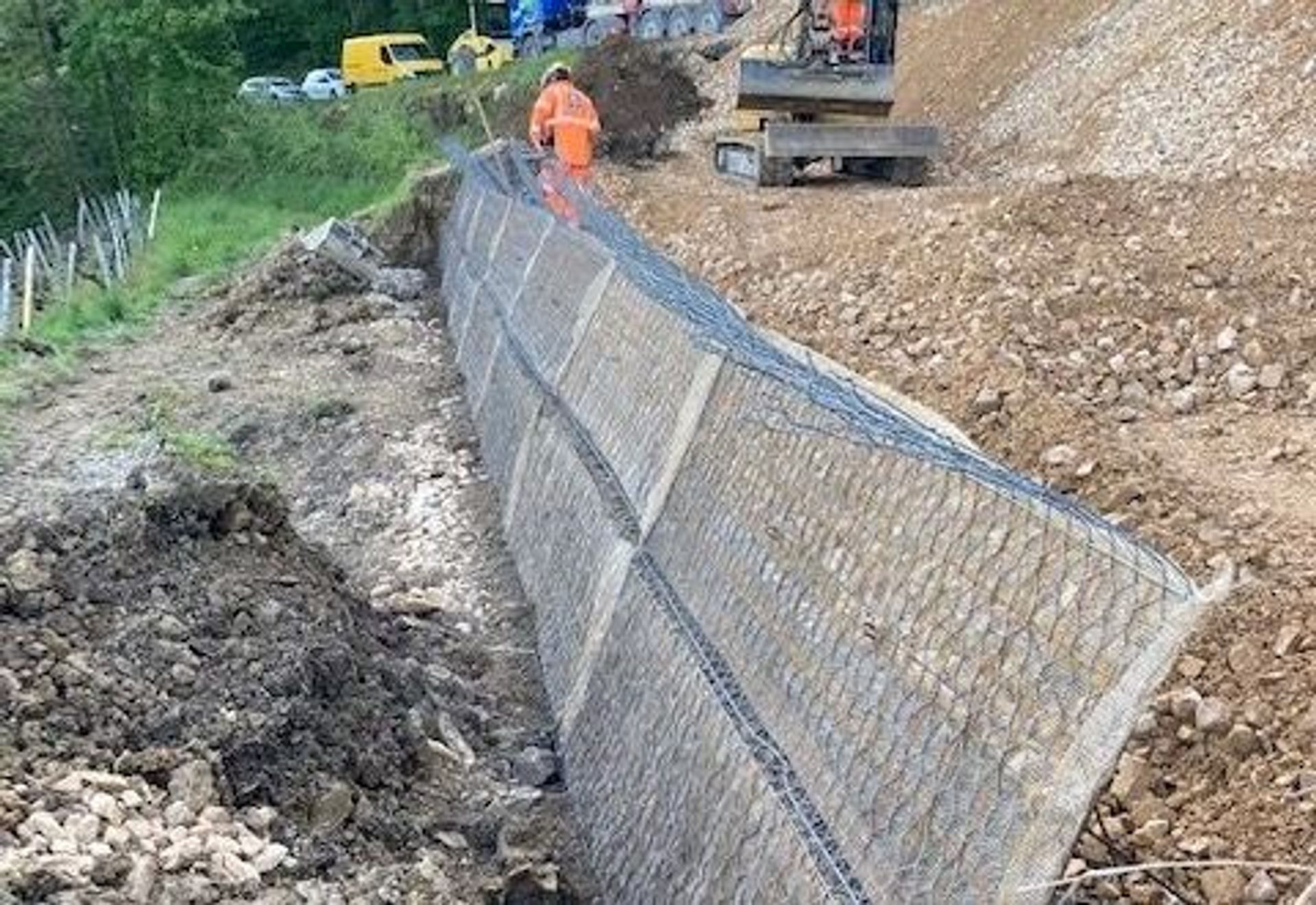 Confortement d'un glissement de terrain à ChâteauChalon
