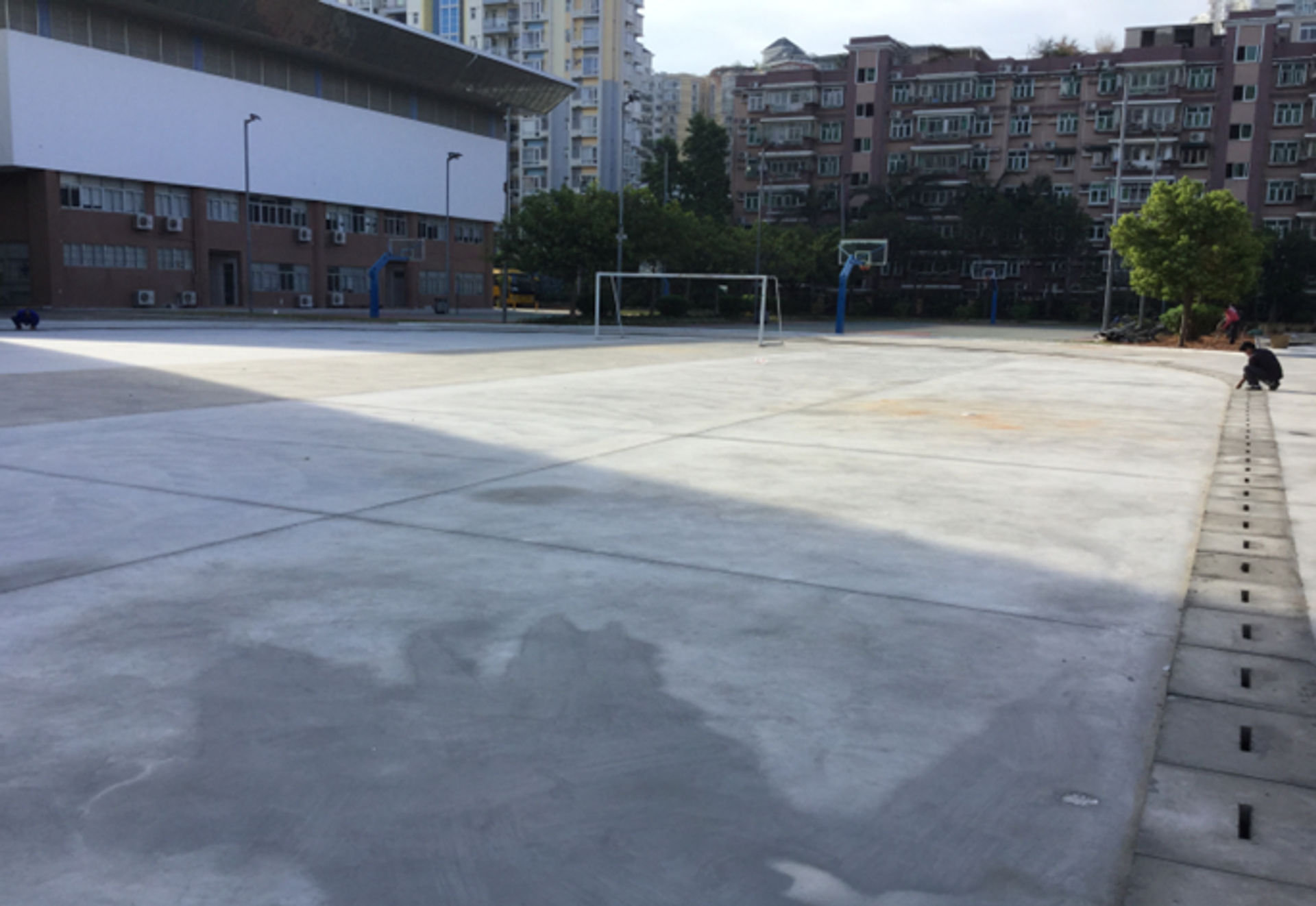 深圳市南山中英文学校足球场排水垫