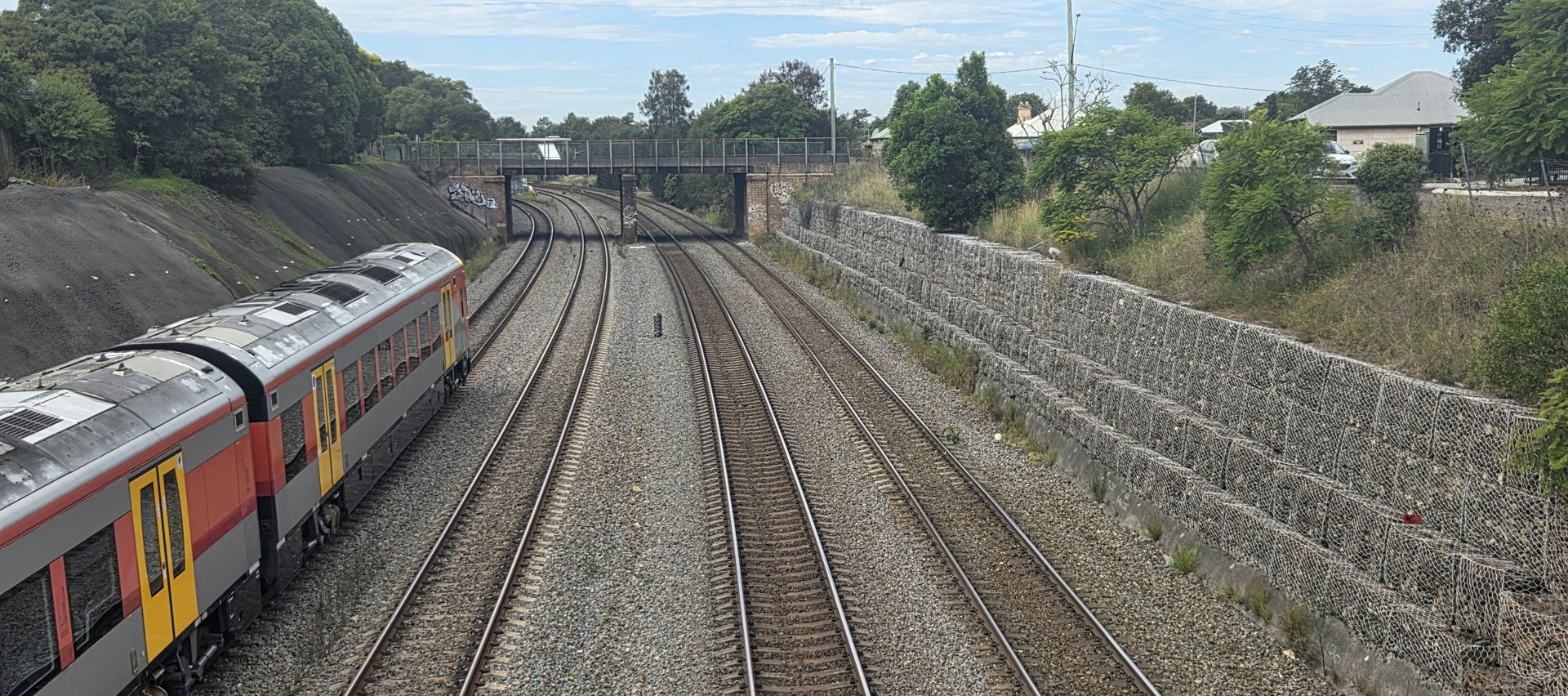 Railway Cutting Gabion Wall