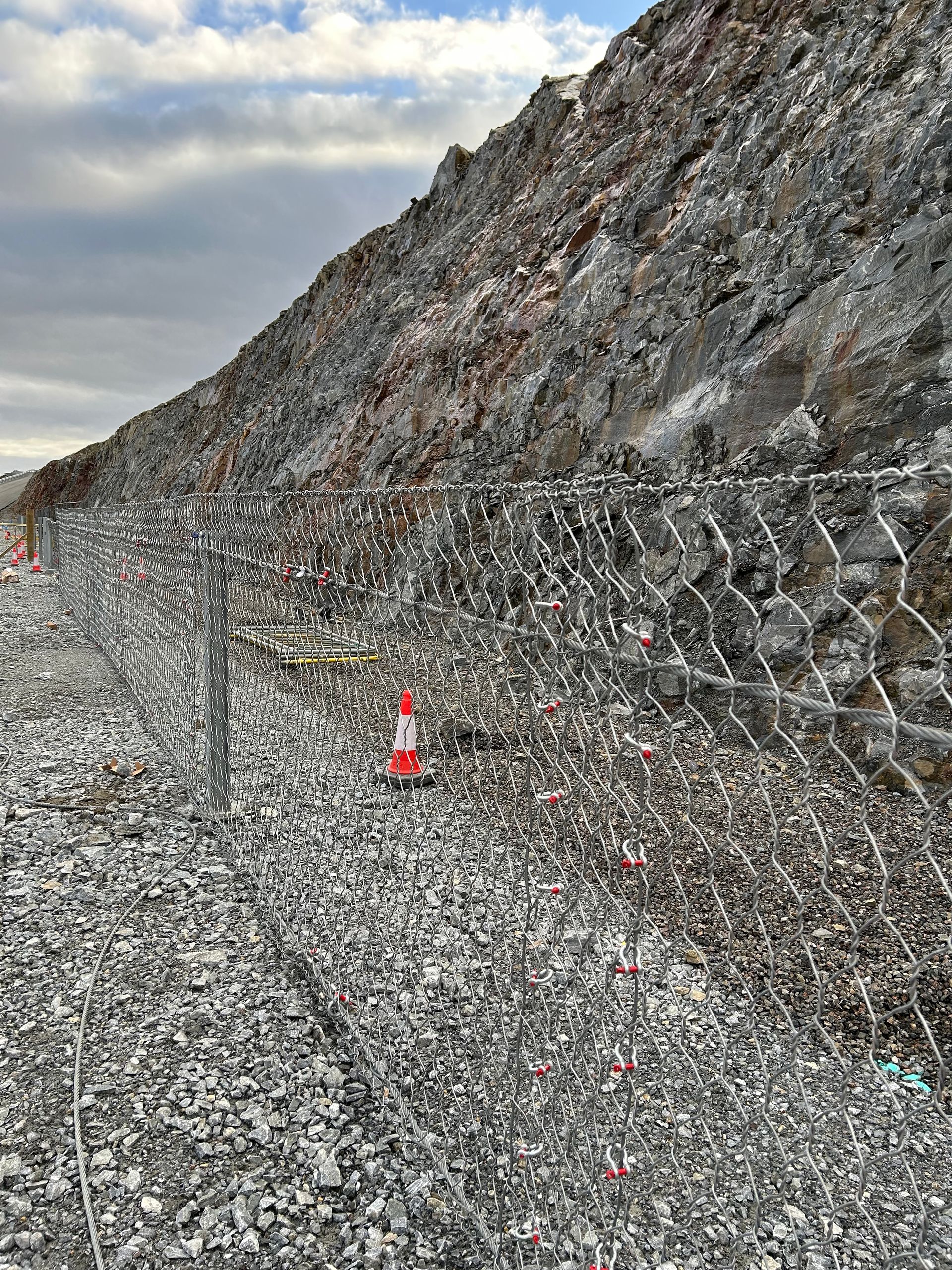 Low Energy Rockfall Barrier Protects Shetland HVDC Substation Construction Site