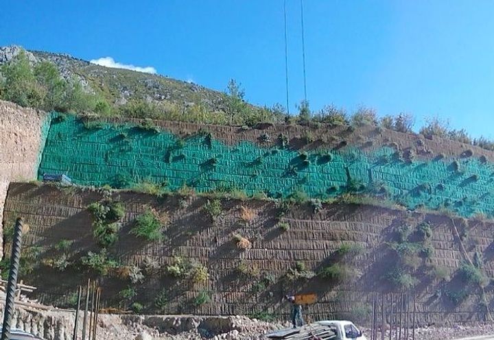 Green Terramesh Retaining Wall