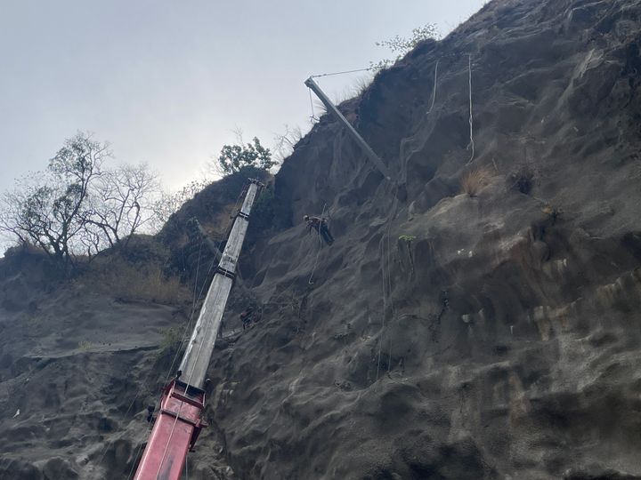 Fig-4 Rockfall Barrier installation