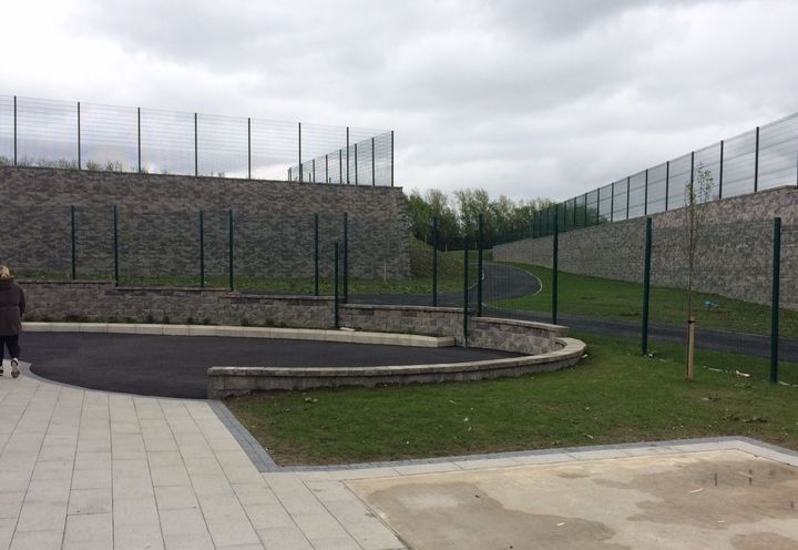 MacWall following the paths around the school