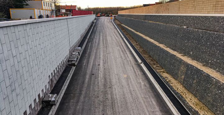 Terramesh minéral et habillage en gabions éléctrosoudés