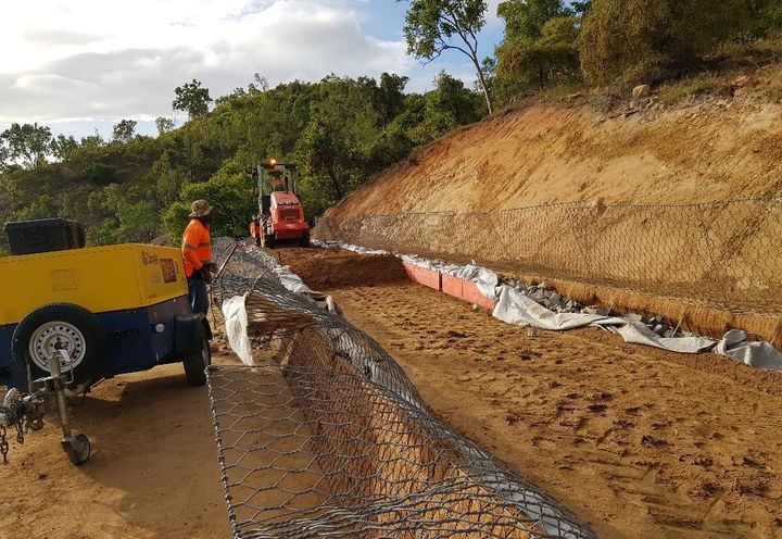 GTM embankment: Compaction of fill in progress