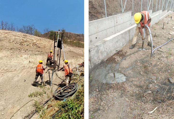 Figure-3 Installation of surface and tiop nails