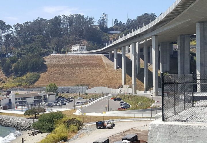 Achieved vegetated slope  