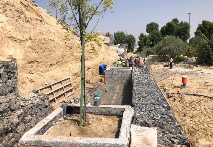 Terramesh MSE wall in progress