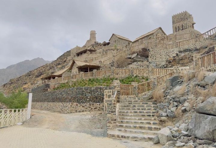 Completed wall: distant view