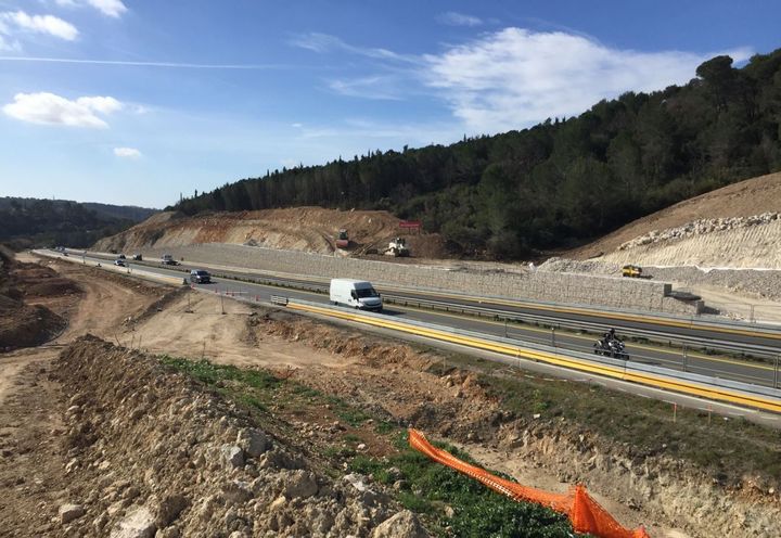 Bretelle Sud-Ouest durant les travaux