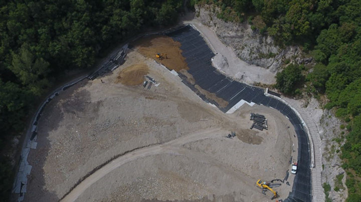 Aerial photo of the site