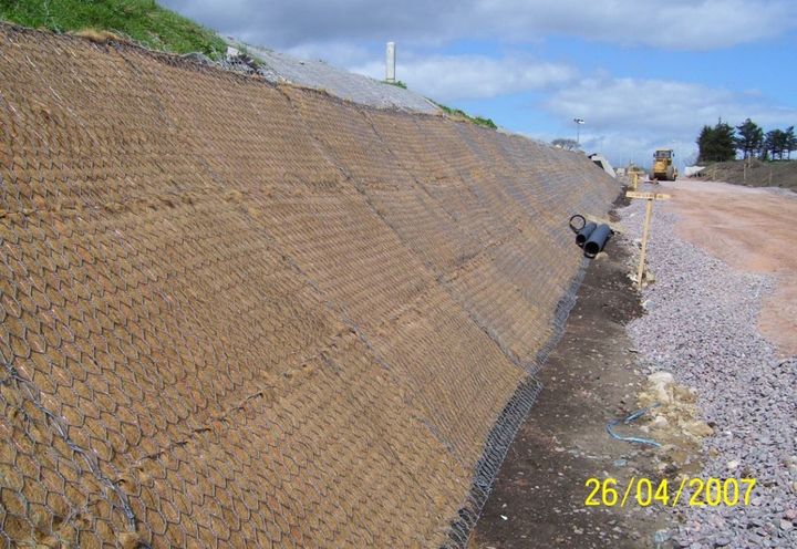 After installation, prior to vegetation establishment