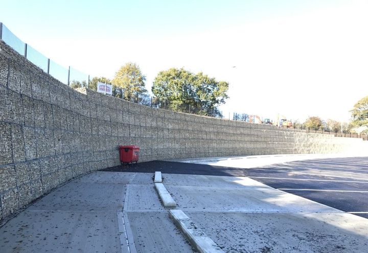 The tallest part of the wall at 5.5m high