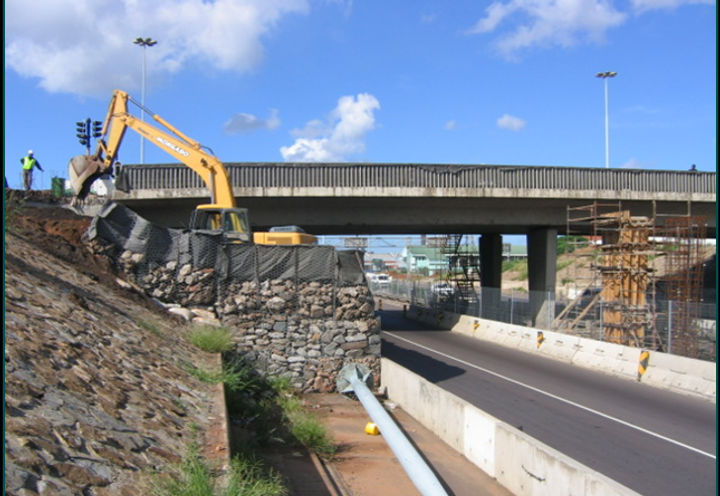 Temporary Gabion Wall