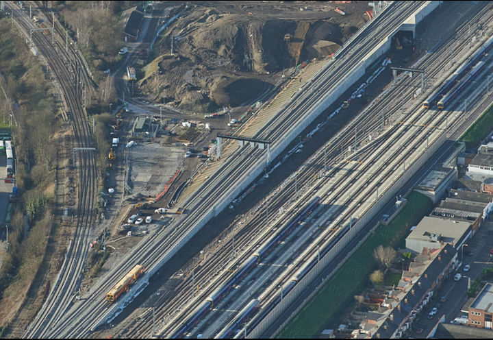 Aerial view of East ramp