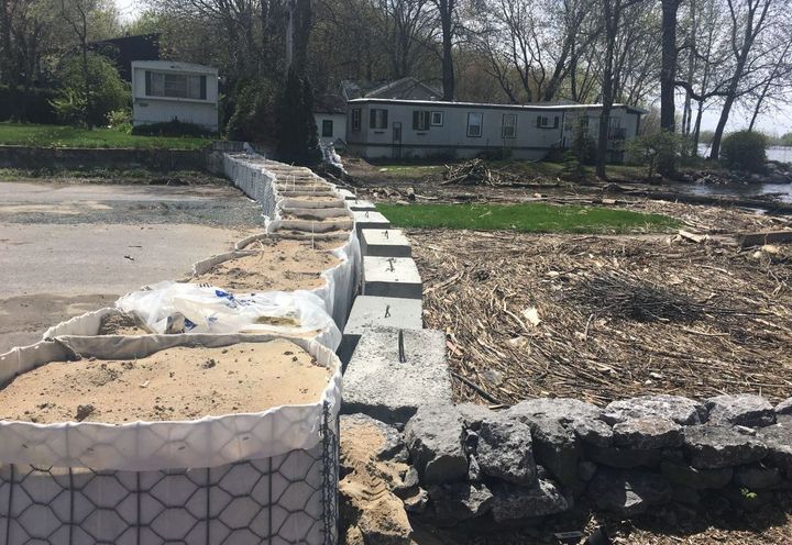 Debris deposit after the flood