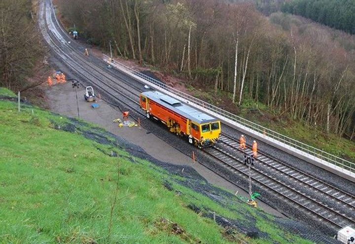 Works almost completed with 480m of new track installed