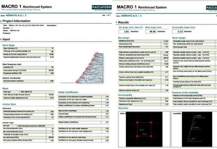 Surficial Protection Analysis with MACRO1 Software