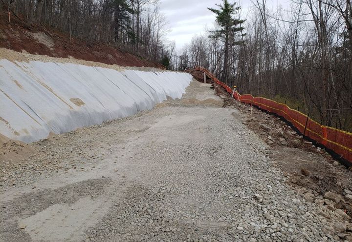 Full road excavation and installation of MacDrain