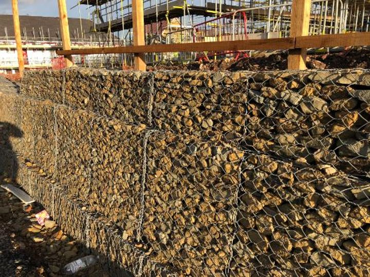  Gabion wall under construction
